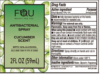 Image Of Label (Hand Sanitizer Cucumber Scent 59 mL Alcohol 75vv Spray)